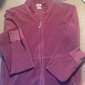 Juicy Couture Velour zip up LG